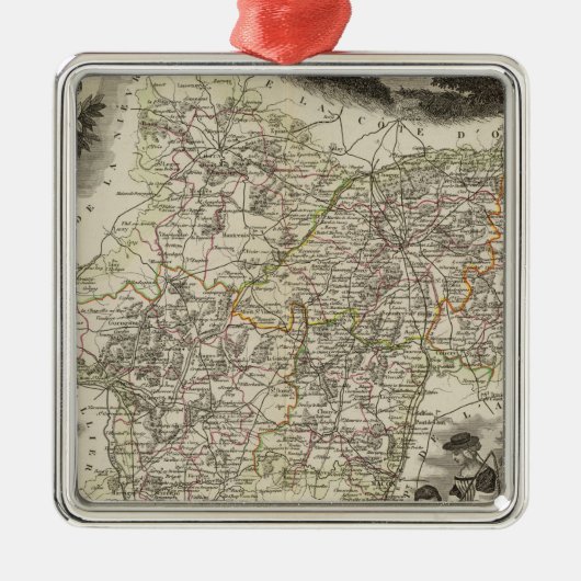 ソーヌとロアールのDept メタルオーナメント (正面)