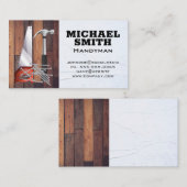 ソーハンマーと爪、 ネイル | 木製板 名刺 (正面/裏面)