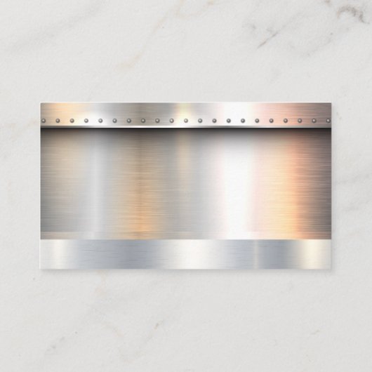 ソーハンマー | リベットでブラシ仕上げ金属 名刺 (裏面)