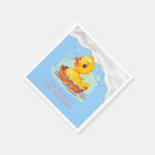 ソーピーイエローラバーダックガール1st誕生日パーティー スタンダードカクテルナプキン (角)