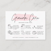 ソーファードグラノラ気にカーモダンドピンクの水色 名刺 (正面)