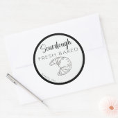 ソーフードクロワッサンラベル、自家製クロワッサン ラウンドシール (封筒)