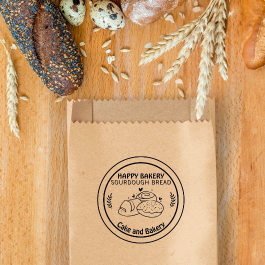 ソーフードパンベーカリービジネスプロモーションモダン ラバースタンプ