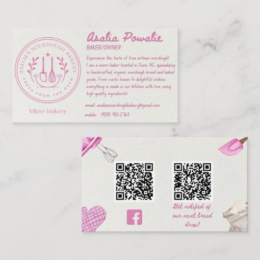 ソーフードマイクロベーカリー名刺 名刺 (正面/裏面)