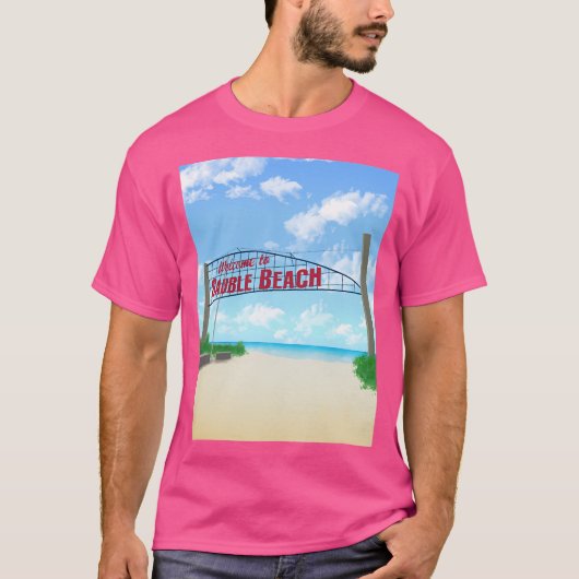 ソーブルビーチプリント Tシャツ (正面)