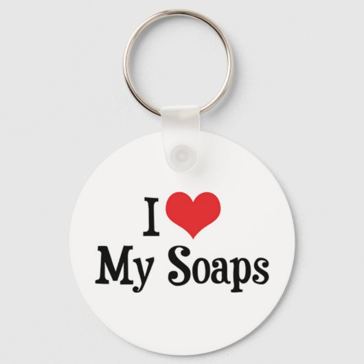 ソープオペラ好き - I Love Heart My Soaps キーホルダー (正面)