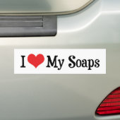 ソープオペラ好き - I Love Heart My Soaps バンパーステッカー (車上)