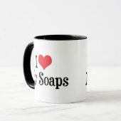 ソープオペラ愛好家 - I Love Heart My Soaps マグカップ (正面左)