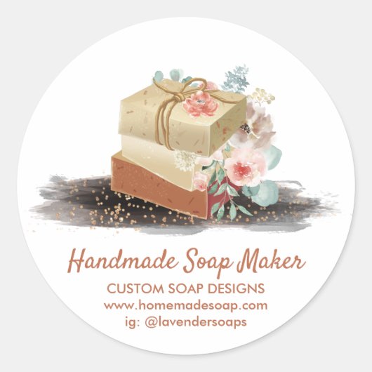 ソープホームメイドオーガニックナチュラルスパ ラウンドシール (正面)