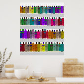 ソープボトルレインボー – バスルーム、サロンなど ポスター (キッチン)