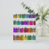 ソープボトルレインボー – バスルーム、サロンなど ポストカード (スタンド正面)