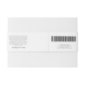 ソープラベルハニービー黄カスタム色ベリーバンド 招待状ベリーバンド (裏面例)