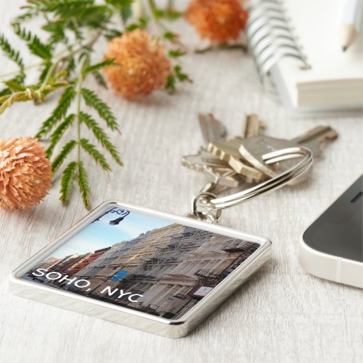 ソーホーNYCダウンタウンマンハッタンニューヨークシティ通り キーホルダー (側面)