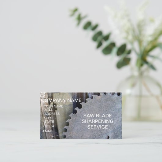 ソーミルブレードのシャープ化 名刺 (スタンド正面)