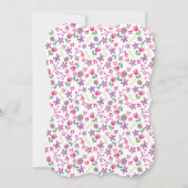 ソームバニースイートガールかわいらし誕生日 招待状 (裏面)