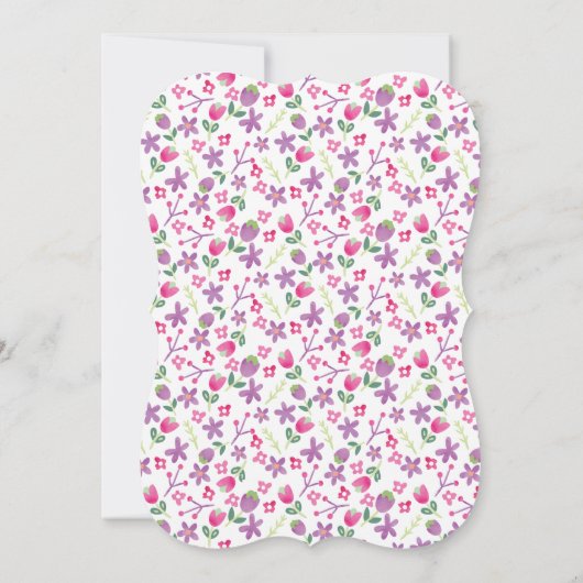 ソームバニースイートガールかわいらし誕生日 招待状 (裏面)