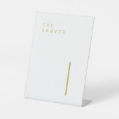 ソーヤー1金ゴールドと白いテーブル番号 台座サイン (正面)