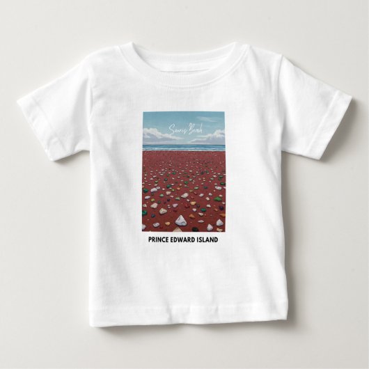 ソーリスビーチシーグラスTシャツ ベビーTシャツ (正面)