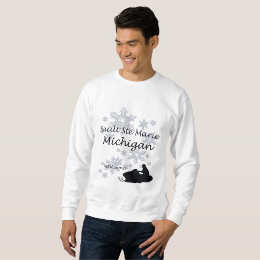ソールステマリーミシガンスノーモービルスノー スウェットシャツ (正面フル)
