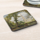 ソールズベリーのカテドラルのジョン・コンスタブル|の眺めからの コースター (左側)