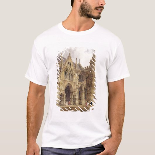 ソールズベリーのカテドラル1832年の北西ポーチ Tシャツ (正面)