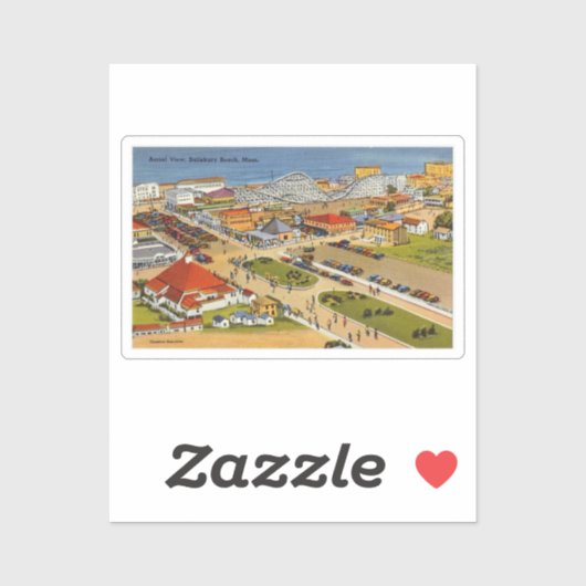 ソールズベリービーチヴィンテージはがきシール シール (シート)