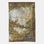 ソールズベリー大聖堂の眺め(ランドマーク) キッチンタオル (縦)