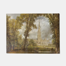 ソールズベリー大聖堂の眺め（ランドマーク） ドアマット