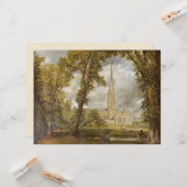 ソールズベリー大聖堂の眺め(by John巡査) カード (正面/裏面インサイチュ)