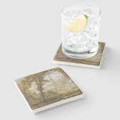 ソールズベリー大聖堂の眺め（by John巡査） ストーンコースター (横)