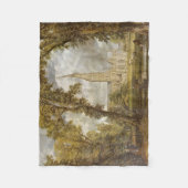 ソールズベリー大聖堂の眺め(by John巡査) フリースブランケット (正面)