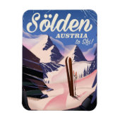 ソールデンオーストリアヴィンテージスキーポスター マグネット (縦)