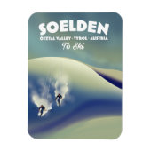 ソールデン、オッタルバレー、チロル、オーストリアスキー マグネット (縦)