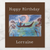 ソールバイムーンライト誕生日ワインラベル ワインラベル (シングルラベル)