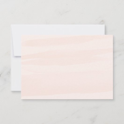 ソールベットウォーター色RSVPカードと食事の選択 出欠カード (裏面)