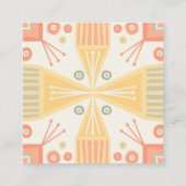 ソールベットジオメトリックシックモダンユニーク スクエア名刺 (裏面)