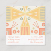 ソールベットジオメトリックシックモダンユニーク スクエア名刺 (正面)