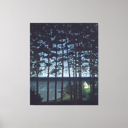 ソールベルグフィッシャーマンズコテージランドスケー絵画ズ キャンバスプリント (正面)