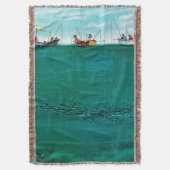ソーントン・ウッツの行列の中の魚の群れ スローブランケット (正面縦)