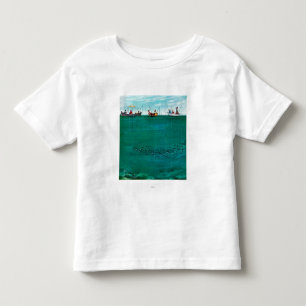 ソーントン・ウッツの行列の中の魚の群れ トドラーTシャツ