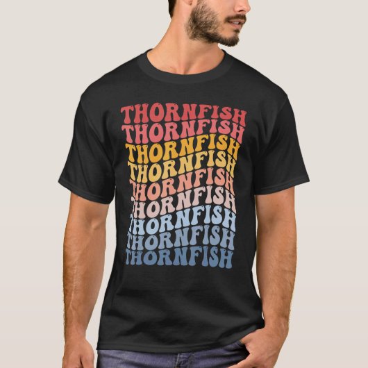 ソーンフィッシュ グルービー レトロ 魚 Tシャツ (正面)