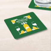 ソーヴィニヨンブランワインドリンカー スクエアペーパーコースター (アングル)