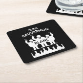 ソーヴィニヨンブランワインドリンカー スクエアペーパーコースター (アングル)