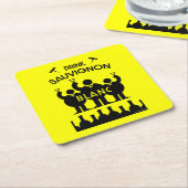 ソーヴィニヨンブランワインドリンカー スクエアペーパーコースター (アングル)