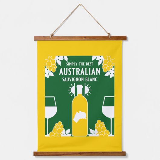ソーヴィニヨンブランワインドリンカー 吊り下げ型タペストリー (正面)