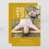 ソー卒業誇りを持った招待状 招待状 (正面/裏面)