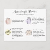 ソー生地の再水和食べ物を与えと指示カード ポストカード (正面)