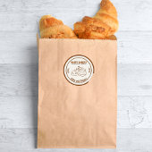 ソー生地パンベーカリーアイコンコーヒートーン ラウンドシール