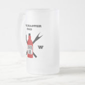 ソー素晴らしスパーソナライズされた フロストグラスビールジョッキ (正面左)