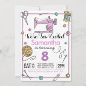 ソー・エクサイテッド・ソーイング 招待状 (正面)